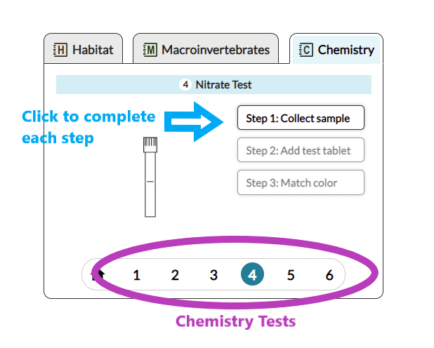 Leaf Pack Networks Simulation Chemistry Tab example.